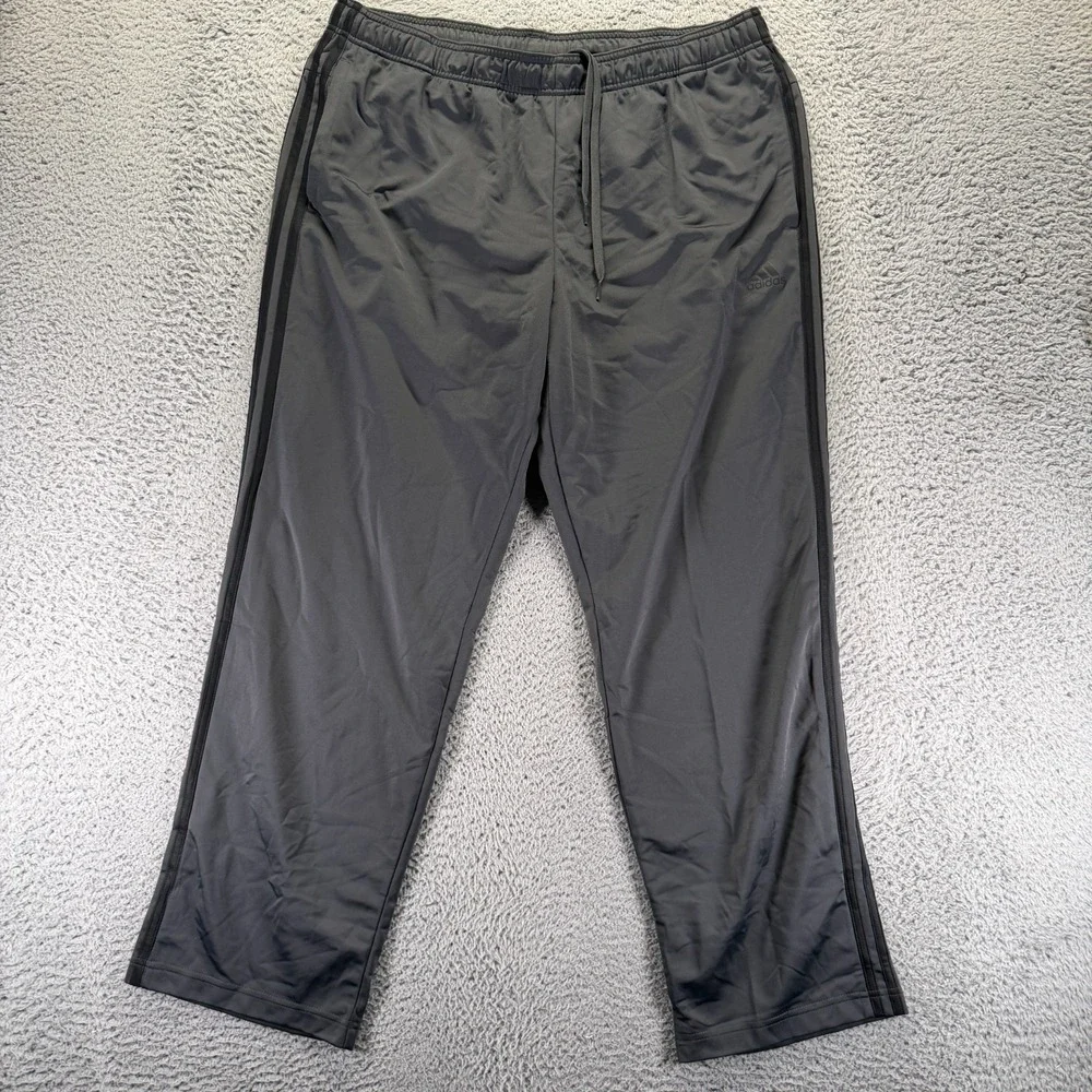 Adidas Pant Mens XXL Black Track Striped Activewear Performance Training Jogging